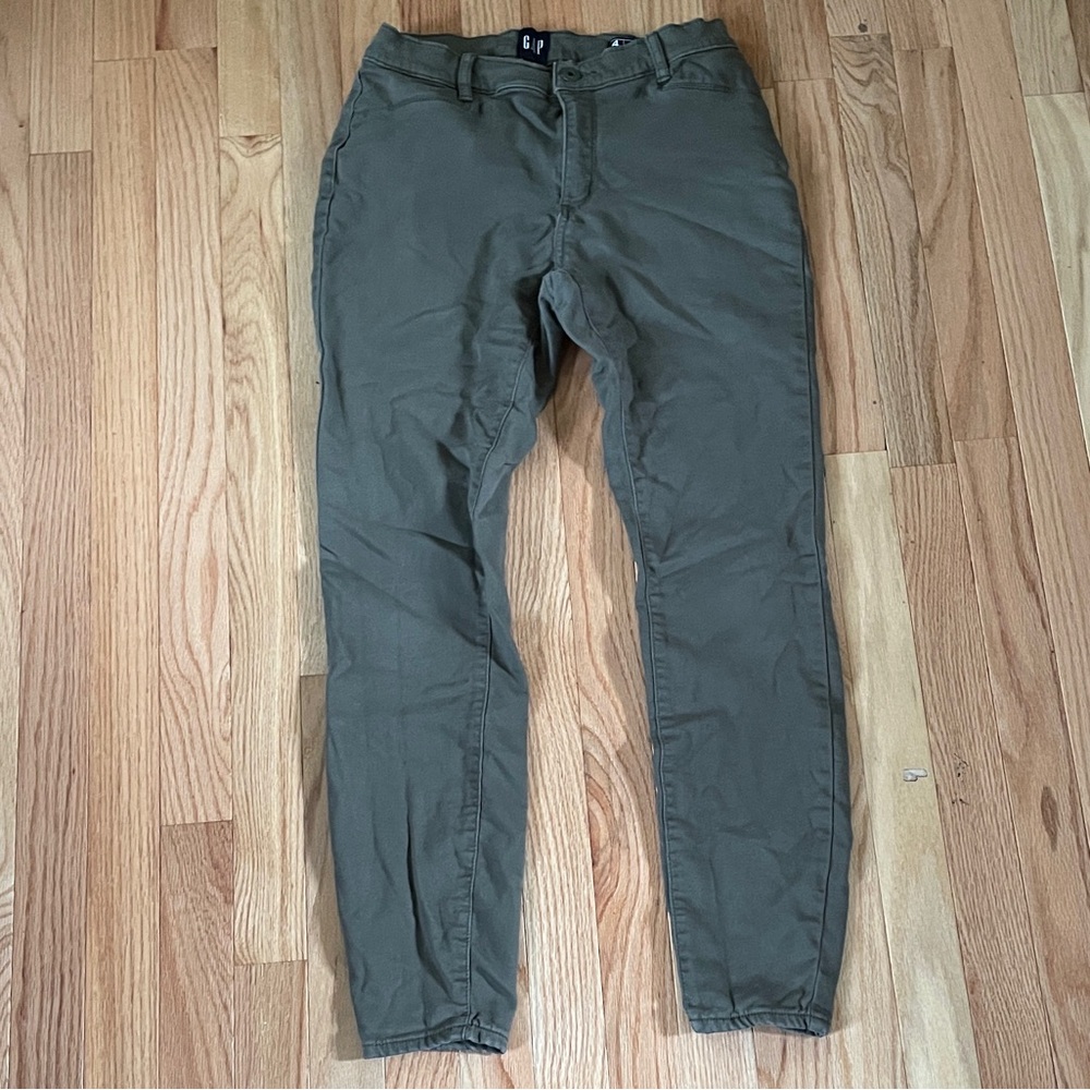 Gap Pants Womens 4 Olive Green Stretch Skinny Utility Outdoors Casual